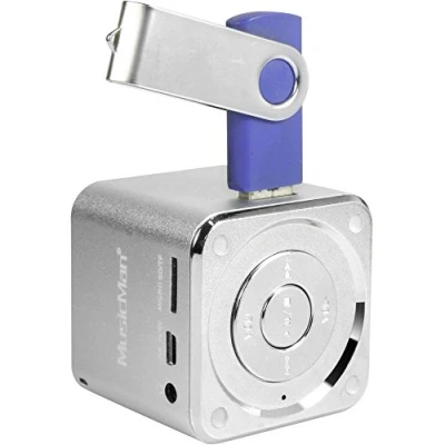 Immagine di Mini altoparlante Technaxx MusicMan AUX, SD, USB Argento