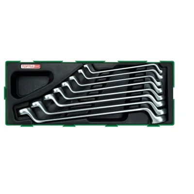 Immagine di TOPTUL GTA08010 Kit chiavi ad anello doppie 6x7, 8x9, 10x11, 12x13, 14x15, 16x17, 18x19, 20x22 8 Acciaio al cromo vanadio