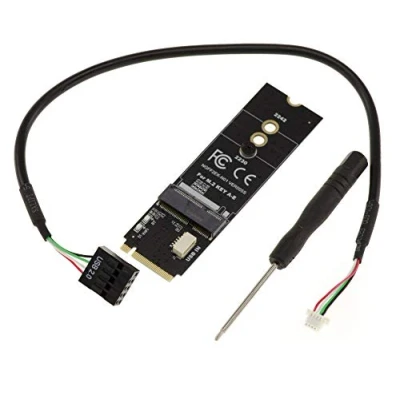 Immagine di KALEA INFORMATIQUE M2 e Key o E+A Card to M.2 M Port Adapter per schede WiFi Bluetooth, Compatibile con Intel 7260.