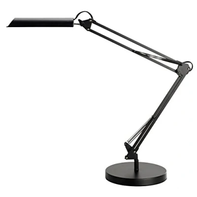 Immagine di Unilux Lampada Swingo LED da Tavolo a 10 W, Moderna, 3 Livelli Dimmerabili di Luminosità con Controllo Touch, per Cameretta, Ufficio, Scrivania, Colore Nero