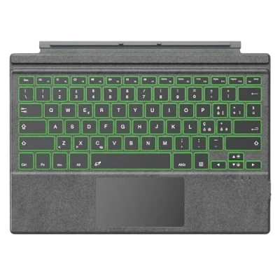 Immagine di TiMOVO Tastiera Italiana per Microsoft Surface PRO 7 Plus/PRO 7/PRO 6/PRO 5/PRO 4/PRO 3, QWERTY Bluetooth con Retroilluminazione a Colori, Luminosità Regolabile, Grigio