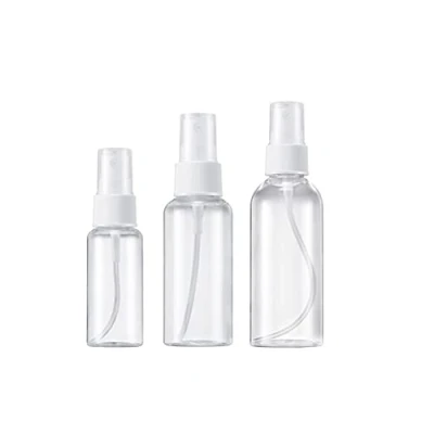 Immagine di Flaconi spray, 3 Pezzi Spruzzino Vuoto Nebulizzatore 30ml 60ml 80ml Trasparente Plastica Atomizzatore da Viaggio Flacone Fine Nebbia Bottiglie Disinfettantei Acqua Liquidi Profumo