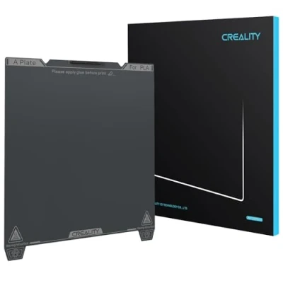 Immagine di Creality Ufficiale K1C Foglio PEI Build Plate con Detergente Ugelli 235x235mm, Piattaforma Liscia in Acciaio per Molle Ender 3 V3 SE/KE/Ender 3S1/3S1 Pro/Ender 3V2 Neo/K1(No magnetico morbido)
