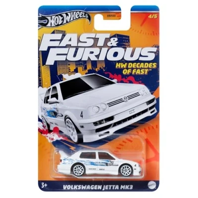 Immagine di Hot Wheels FAST AND FURIOUS Auto VOLKSWAGEN JETTA MK3 Modellino Die Cast Scala 1:64 lunghezza 7cm HRW44