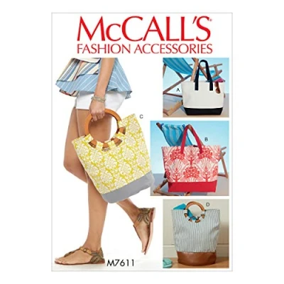 Immagine di McCall&#039;s McCall Pattern 7611 OS,Tote Bags, Tessuto, Multicolore, 17.00 x 0.5 0.070 cm
