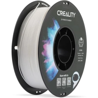 Immagine di Creality filamento in TPU, 1,75 mm, per stampa 3D, elevata elasticità, materiale adesivo morbido, elastico, 1 kg, bianco