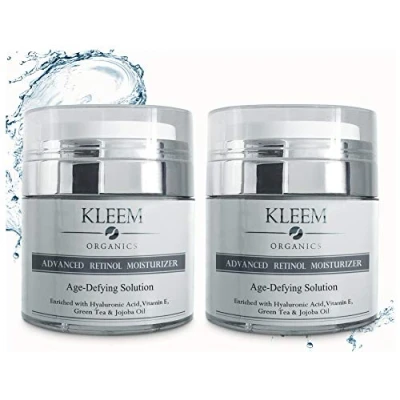Immagine di Advanced Anti Aging Retinol Cream Twin Set per Donne e Uomini Con Retinolo, Acido Ialuronico Vitamina Trattamento Riduce le rughe linee sottili Siero delicato giorno notte