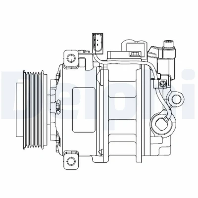Immagine di DELPHI CS20522 compressore Aria Condizionata 7SEU17 PAG 46 con olio VOLKSWAGEN: Multivan 5 (7HM, Amarok Pick up, Transporter Bus