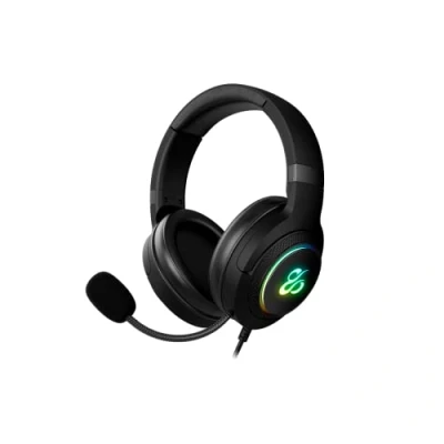 Immagine di NEWSKILL Sobek Cuffia da gioco cablata, jack 3,5 mm, USB, illuminazione RGB, archetto regolabile, suono stereo, compatibile con PC/PS4/PS5/Mac/XBOX/Android, nero