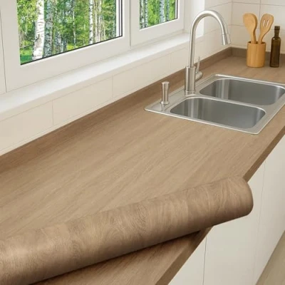 Immagine di Pellicola autoadesiva per porte e mobili, cucina, armadio, in legno di quercia San Diego Larghezza del rotolo 90 cm