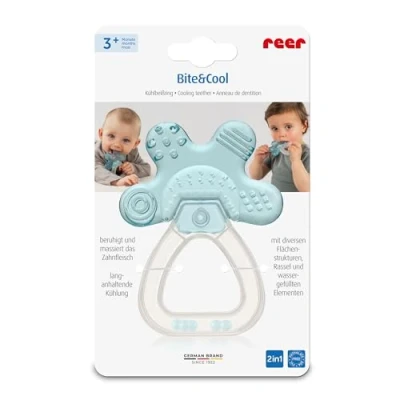 Immagine di Bite&amp;Cool Massaggiagengive refrigeranti per bambini, con effetto di raffreddamento duraturo, bambini a partire dai 3 mesi in su, aiuto rinfrescante la dentatura, giocattolo motorio