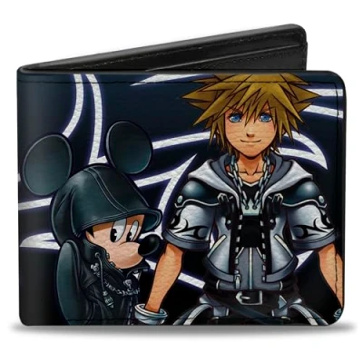 Immagine di Buckle Down Uomo Kingdom Hearts II Organizzazione 13 Mickey/Final Form Sora Bi Fold Wallet, Multicolore, Dimensioni Standard, Multicolore