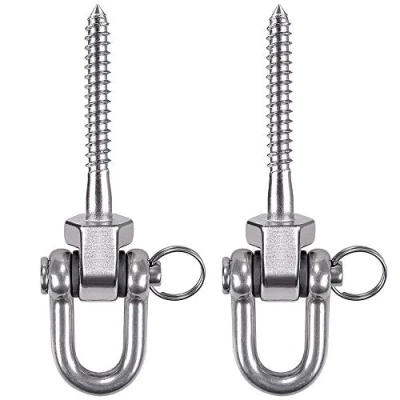 Immagine di BeneLabel 2 bulloni per altalena a soffitto resistenti, ganci amaca in acciaio inossidabile 304, resistenti fino 800 kg, capacità di parco giochi, yoga, amaca, sedia, sacco da boxe,