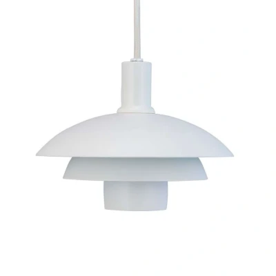 Immagine di Lampada a sospensione Dyberg Larsen Morph, bianco, altezza 32 cm, metallo