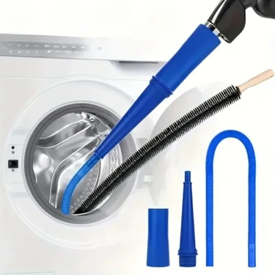 Immagine di Dryer Vent Cleaner Kit, di Vuoto Attaccamento, Pieghevole Asciugatrice Lint Remover e Flessibile Brush, per Lavatrice
