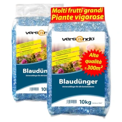 Immagine di versando 20 kg di concime blu fino a 300 m²: NPK per frutta, verdura e piante robuste con effetto lungo termine qualità superiore
