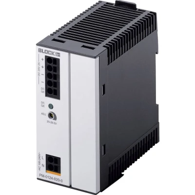 Immagine di Block PM 0124 020 0 Alimentatore per guida DIN 24 V/DC 2 A 48 W Num. uscite:1 x Contenuto 1 pz.