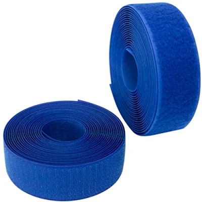 Immagine di Aerzetix C65980 Nastro/rotolo di scratch 40mm 5 metri auto aggrappante organizer/fermacavo striscia aggancio sacchetto indumento cinghia colore: blu reale in poliammide e poliestere