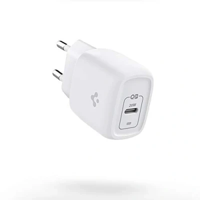Immagine di Usb c caricatore, Spigen Super Mini 20W GaN Power Delivery Caricabatteria di Alimentazione Compatibile con iPhone 15 14 13 12 Pro Max Plus SE 11 X XS XR 8 iPad Air 4 AirPods