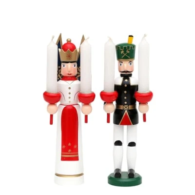 Immagine di Dekohelden24 Angelo e minatore come candelabro, dimensioni: 7 x 5,5 20 cm, in legno, cm