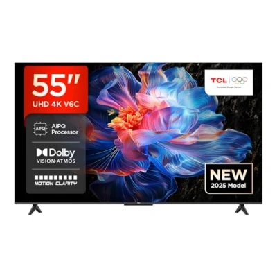 Immagine di TCL 55V6C LED Direct Smart TV da 55&quot;, HDR 4K, con tecnologia Google (Dolby Audio, Motion Clarity, compatibile Assistant e Alexa)