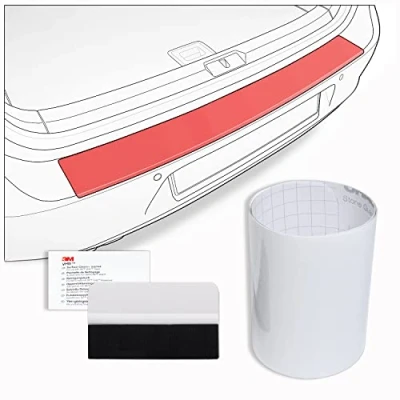 Immagine di tuning art FL109 Pellicola di Protezione del paraurti per Volkswagen UP AA 2016 2019 con racla, Colore:Trasparente