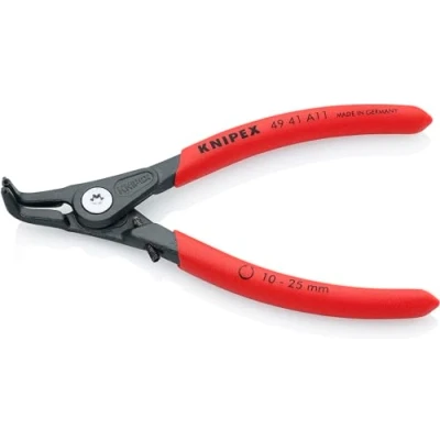 Immagine di Knipex 49 41 A11 Pinza per Anelli di sicurezza Adatto (Pinze anelli) esterni 10 25 mm Forma della punta piegata a gomito 90