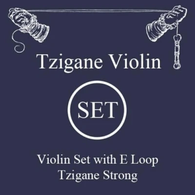 Immagine di LARSEN STRINGS corde per violino Tzigane multifilamento anima in fibra set E acciaio loop forte