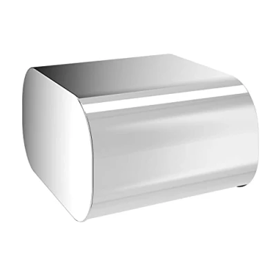 Immagine di Gedy Outline Portarotolo Coperto Cromo, Misure: 9,6X11,7X14,2 CM, Porta Carta igienica in Ottone, Cromall, resine termoplastiche, Acciaio Inox, Design Simone Micheli, 15 Anni Garanzia, Cromato, Unica