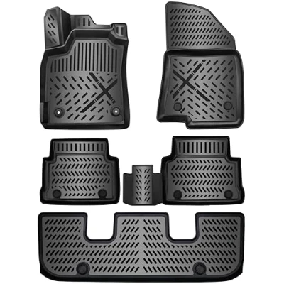 Immagine di ELMASLINE Tappetini in gomma 3D per VW Sharan II (2) Van 7 posti (2010 2024) Accessori