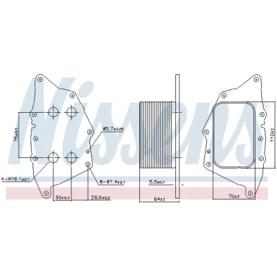 Immagine di NISSENS 90962 Radiatore Olio senza scatola per filtro dell’olio BMW: 1 Hatchback