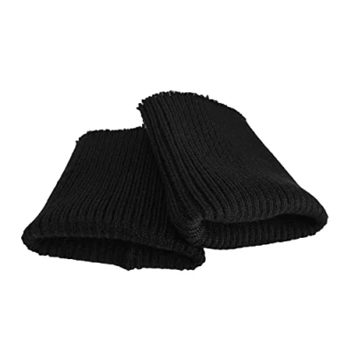Immagine di USIT, Polsi in Maglia Pesante, 8x9 cm, Ideali per Riparare Giubbotti e Bomber, 1 Paio, Nero