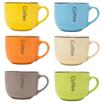 Immagine di NAMAI Set 6 Tazza Colazione Grande 400 ML Porcellana Adatte in Lavastoviglie e Microonde Tazze Caffe da Particolari