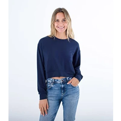 Immagine di Hurley Pullover Oversize Facile Maglione, Indigo dell&#039;umore, S Donna