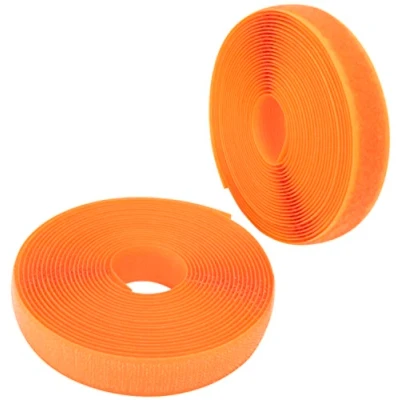 Immagine di Aerzetix C65909 Nastro/rotolo di scratch 20mm 5 metri auto aggrappante organizer/fermacavo striscia aggancio sacchetto indumento cinghia colore: arancione in poliammide e poliestere