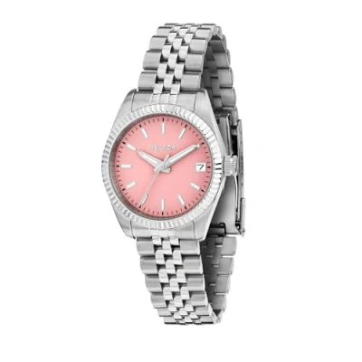 Immagine di Sector No Limits Orologio Donna, Tempo, Data, Analogico, Cinturino in Acciaio, Cassa 32 mm, Rosa, Collezione 240 R3253240516