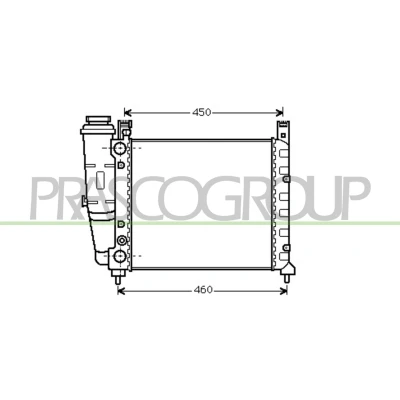 Immagine di PRASCO FT127R002 Radiatore motore Alluminio 390 322 34 Alette di raffreddamento montate meccanicamente FIAT: Uno Hatchback