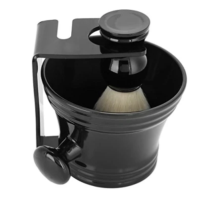 Immagine di Set Pennelli da Barba Uomo, di Barba, 3 IN 1, Pennello e Ciotola Uomo con Supporto per Sapone