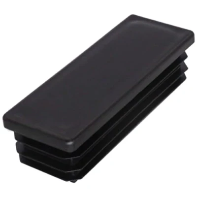 Immagine di SKIR&#039;CO tappi rettangolari in plastica da 30 x 80 mm, per tubi opachi, inserti rettangolari, pali di recinzione, nero RAL 9005, pezzi