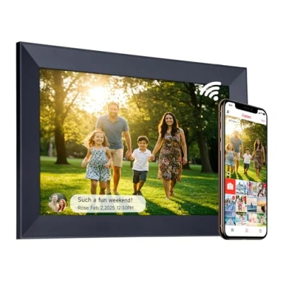 Immagine di Rollei Smart Frame WiFi 103 Black 10.1 Pollici Touch Cornice portafoto con app Frameo per condividere foto o video in modo rapido e semplice Pannello IPS, molte funzioni, slot microSD