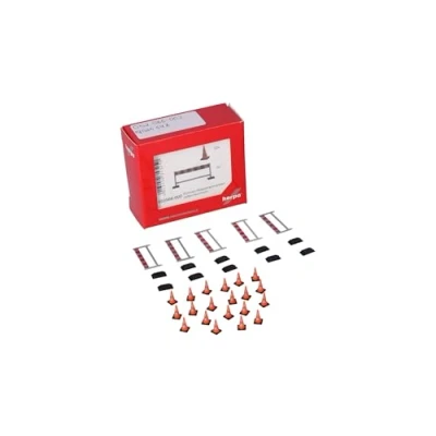 Immagine di herpa Accessori coni stradali (20 pezzi), barriere (5 pezzi) in scala 1:87, modello miniatura, plastica, colore: argento/rosso brillante