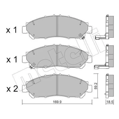 Immagine di METELLI 22 1291 0 Kit pastiglie freno con segnalatore acustico usura