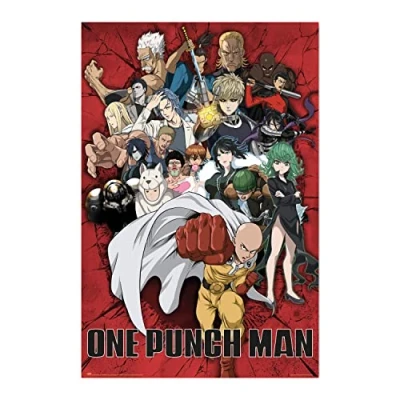 Immagine di Grupo Erik: Poster One Punch Man Personaggi da parete Man, 61x91,5cm, carta lucida muro, incorniciabile Anime, Gadget