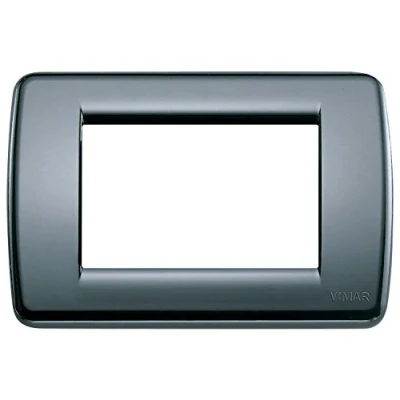 Immagine di VIMAR 16763.15 Idea Placca Rondò 3 Moduli, tecnopolimero, Grigio Grafite, 1 Pezzo