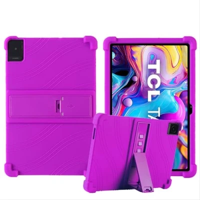 Immagine di GIOPUEY Cover Compatibile con TCL Tab 10 Gen 2 Supporto Custodia Protettiva in Silicone TPU Morbida Case Purple