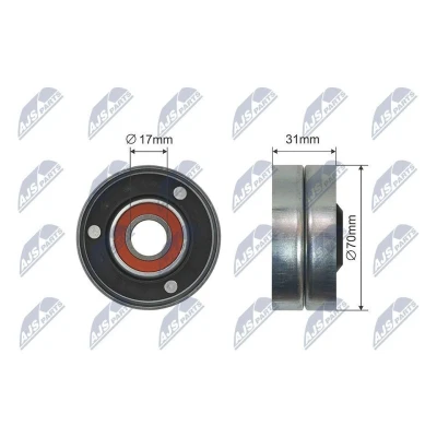 Immagine di NTY RNK AU 040 Galoppino/Guidacinghia, Cinghia trapezoidale 70mm
