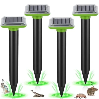 Immagine di Repellente per Anti Talpe,Repellente Serpenti,Repellente Solare Talpe 4 Pezzi,Repellente Gopher,Repellente ultrasuoni Gopher, arvicola, Talpa, Marmotta