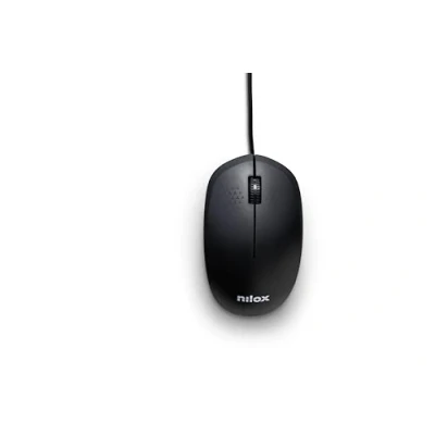 Immagine di Nilox MOUSB1012 Mouse USB con Sensore Ottico Alta Precisione 1200 DPI e 3 Pulsanti, Cavo 1,6 metri, Compatibile Windows/Linux/Mac