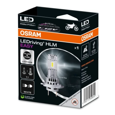Immagine di OSRAM LEDriving HLM EASY ≜ HS1, lampada per fari a LED moto, bianco freddo 6000K, abbagliante e anabbagliante retrofit LED, solo uso fuoristrada no ECE, 1