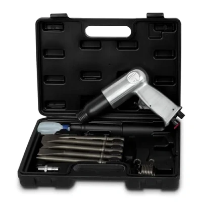 Immagine di EBERTH scalpello pneumatico Martello con set di utensili, 10 pezzi, da 175 mm, 4500 colpi/min, incl. 5 accessori, attacco 1/4 pollice